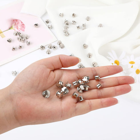 55 Pieces Metal Pin Backs Locking Pin Keepers Locking Clasp...